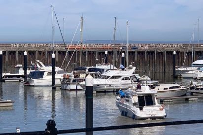 The Marina, just round the corner from the house