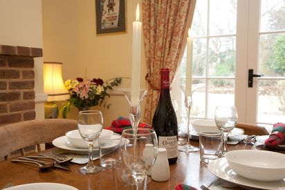 Dining Table with Garden Views