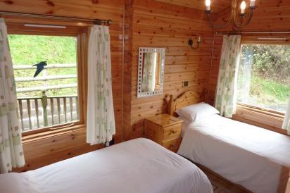 lodge with hot tub in Wales