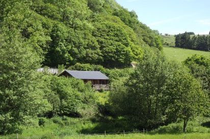 lodge with hot tub in Wales