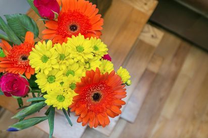 Fresh flowers throughout the house