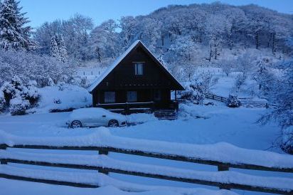 Lodge in the snow