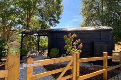 Quirky Shepherd's Hut with Hot Tub near Minehead