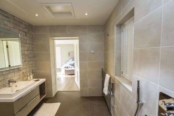 Ultra modern bathroom in this Herefordshire country holiday home