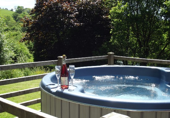 Cefn-nant hot tub lodge, Wales