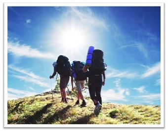 Hill walking in the Brecon Beacons mountain range