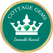 Cottage Gems Emerald badge
